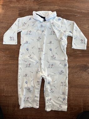 One-Piece Romper with Puppy & Balloon Print 6-12m
